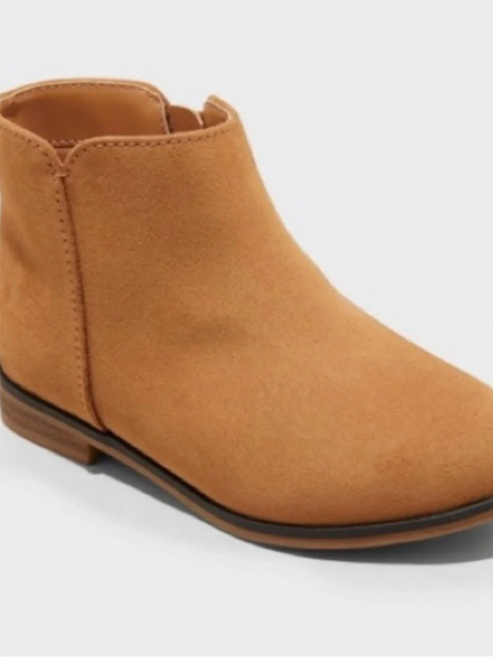 Cat & Jack Toddler Penelope Zipper Boots Cognac brown Size 8T new